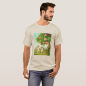Mannen Basic T-Shirt Eden's Serenity - Adam en Eva (Voorkant volledig)