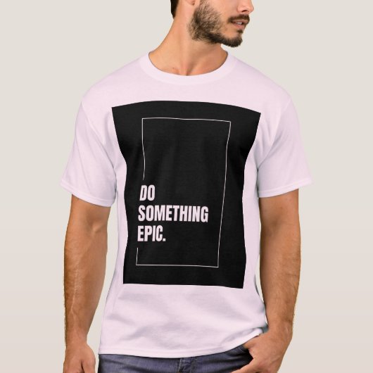 Mannen Basic T-Shirt epigraaf voor een statement (Voorkant)