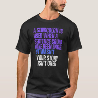 Mannen Basic T-Shirt puntkomma en puntkomma