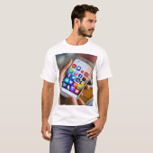 Mannen Basic Tee Shirt zoals Social Media (Voorkant volledig)