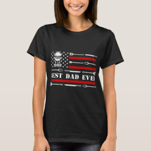 Mannen BBQ Grill Grilling Beste Pap Ooit T-shirt