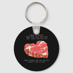 Mannen BBQ Hart Graphic Grappig Quote Single Meme  Sleutelhanger