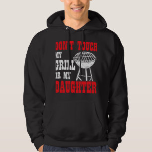 Mannen BBQ-outfit voor mannen papa grillen roker b Hoodie