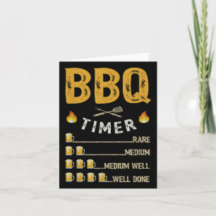 Mannen BBQ Timer Barbecue Funny Grill Grillbier Kaart