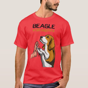 Mannen Beagle Grandpa Dog T-shirt