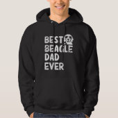 Mannen Beagle Pap Beste Beagle Pap Oog Dog Fathers Hoodie (Voorkant)