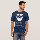 Mannen Bearded Data Analist Funny Data Scientist T-shirt (Voorkant volledig)