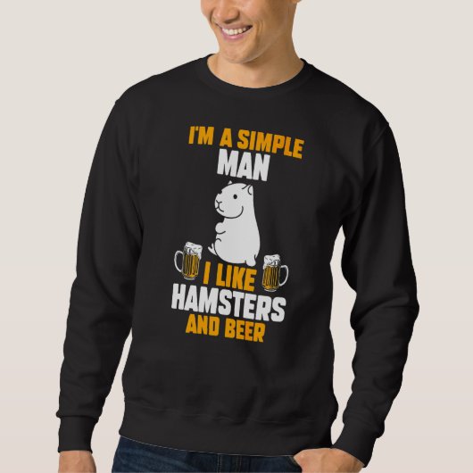 Mannen Beer Hamster Trui (Voorkant)
