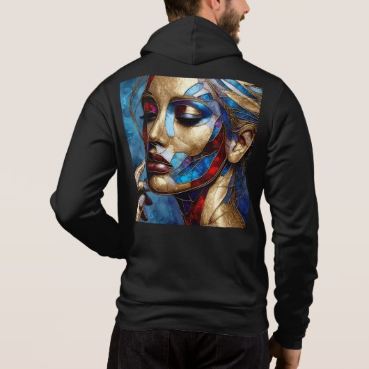Mannen Bella+Canvas Full-Zip - Abstract 44 Hoodie (Achterkant)