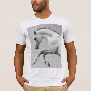 Mannen Bella Canvas Korte mouw Curvet Paard Ash T-shirt