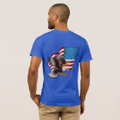 Mannen Bella Canvas T-Shirt-Eagle en vlag T-shirt (Achterkant volledig)