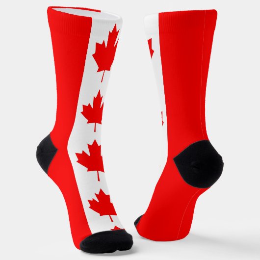 Mannen bemanningssokken met de vlag van Canada Sokken (Gebogen)