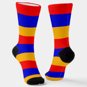 Mannen bemanningssokken met vlag van Armenië. Sokken