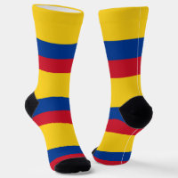 Mannen bemanningssokken met vlag van Colombia