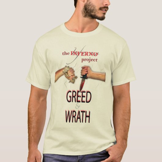 Mannen BemanningsT-shirt met Greed & Wrath-logo T-shirt (Voorkant)
