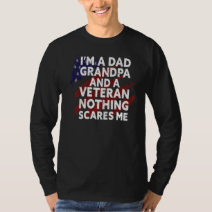 Mannen ben ik een pa-opa en een veteranenvader. t-shirt
