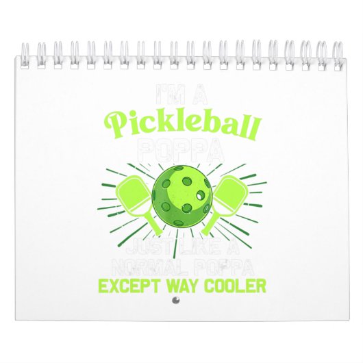 Mannen ben ik een Pickleball Poppa net als een nor Kalender (Hoes)