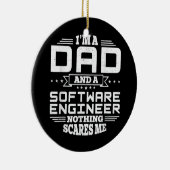 Mannen ben ik pa en software engineer niets keramisch ornament (Rechts)