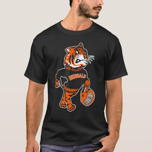 Mannen Bengais Retro Tiger T-shirt (Voorkant)