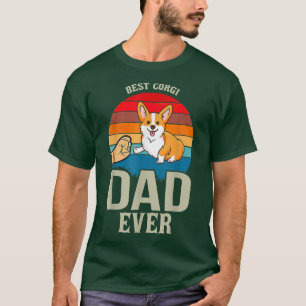 Mannen Best Corgi Dad over Hondenliefhebber Owner T-shirt