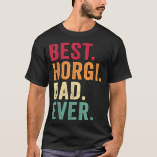 Mannen Best Horgi Dad Ever Corgi en Husky Dog Mi T-shirt