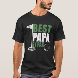 Mannen Best Papa By Par Vaderdag Golf Dad Grand T-shirt