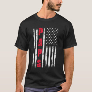 Mannen Best Paps Ever US Flag voor Stepdad Fatheru T-shirt