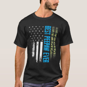 Mannen Best Peepaw Ever Camo American Flag D T-shirt