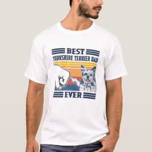Mannen Best Yorkshire Terrier Dad ver Funny Dog Lo T-shirt