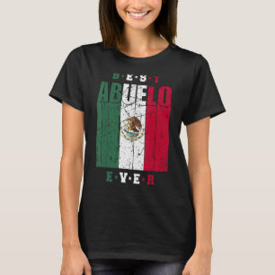 Mannen Beste Abuelo Ooit Mexico Vlag opa T-shirt
