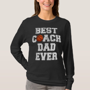 Mannen Beste Basketball Coach Pap T-shirt