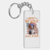 Mannen beste beagle pa ooit Hondenliefhebber Ameri Sleutelhanger (Voorkant Links)