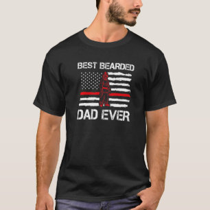 Mannen beste bedekte vader ooit pappa brandweerman t-shirt