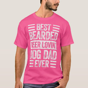 Mannen beste bier Lovin Dog Dad Hondenliefhebber O T-shirt