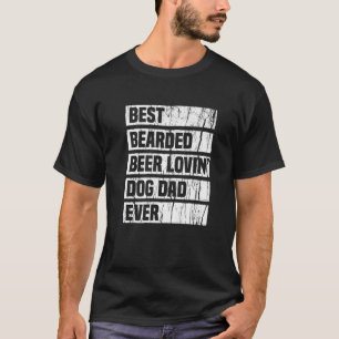 Mannen beste bier Lovin Dog Pa in kaak T-shirt