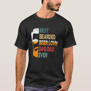 Mannen beste bier met bieren die een hond zijn die t-shirt