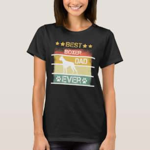 Mannen beste bokser vader ooit retro  hond t-shirt