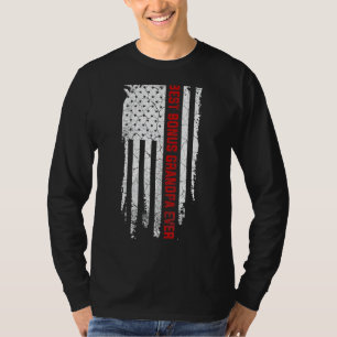 Mannen Beste Bonus Opa Ooit Amerikaans Vlag Vet T-shirt