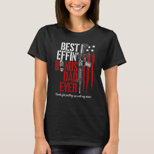 Mannen beste bonusbonus vader altijd Pistool recht T-shirt