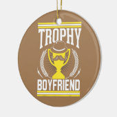 Mannen beste Boyvriend Trophy Mustache Keramisch Ornament (Links)