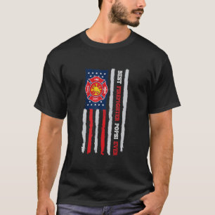 Mannen Beste Brandweerman Popsi Ooit Us Vlag Brand T-shirt