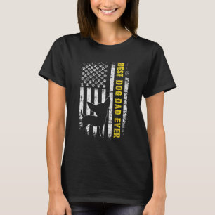 Mannen beste Chihuahua papa ooit Amerikaanse vlag T-shirt