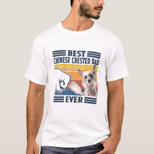 Mannen beste Chinese kreukpap ooit grappige hond L T-shirt