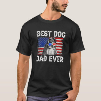 Mannen beste chique tzu pap ooit amerikaanse vlag  t-shirt
