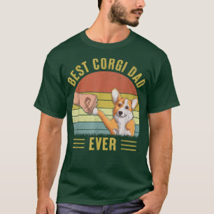 Mannen  beste Corgi papa ooit eerste bobbel Funny  T-shirt