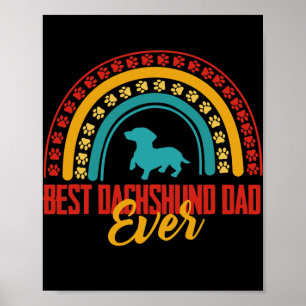 Mannen beste dachshund pa Ever Rainbow Dachshund Poster
