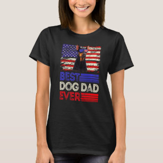 Mannen beste doberman vader ooit Amerikaanse vlag T-shirt