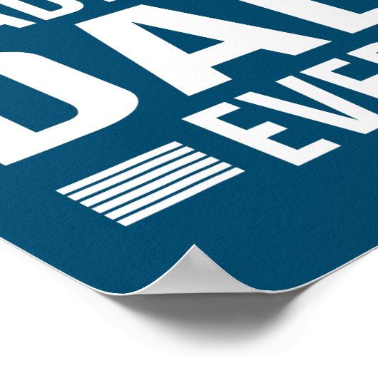 Mannen beste dodslag pap ooit grappige vaderdag poster (Hoek)