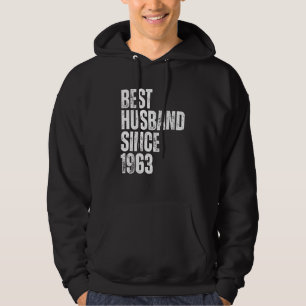 Mannen Beste echtgenoot sinds 1963 Vintage huwelij Hoodie