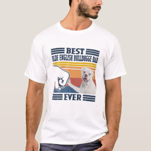 Mannen beste geul Engels bulledogge pap ooit Funny T-shirt